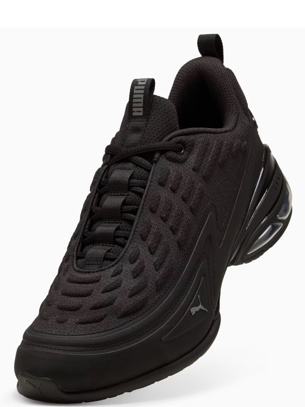 Puma Black Knit Runner with Visible Heel Cushion